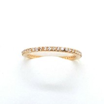 1/5Ct Eternity Simulated Diamond Ring Wedding Band 14K Yellow Gold Plated V-Day - $33.00