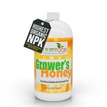 Growers Honey Plant Based Liquid Fertilizer - Organic Plant Food for Hu... - $20.53