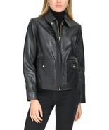 Cole Haan Women's Lambskin Trucker Leather Jacket - €177,48 EUR Cole Haan Women's Lambskin Trucker Leather Jacket - €177,48 EUR