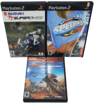 Sony PlayStation 2 PS2 Bundle 3 Game Lot MX Unleashed Speedway Suzuki Superbikes - £7.18 GBP