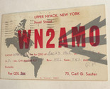 Vintage Ham Radio Card WN2AMO Upper Nyack New York 1962 - $4.94