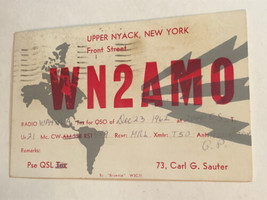 Vintage Ham Radio Card WN2AMO Upper Nyack New York 1962 - £3.95 GBP