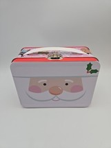 Santa Claus Snowman Reindeer Nutcracker Christmas Metal Mini Lunch Box  - £11.34 GBP