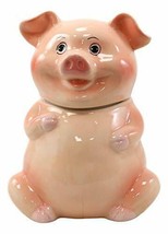 Animal Farm Bacon Porky Pig Ceramic Cookie Jar Container Figurine 8&quot;H Ba... - $30.99