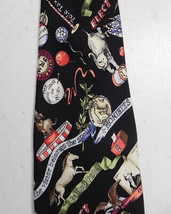 NICOLE MILLER Political Campaign Election Tie Necktie Black Multi Silk 1996 - £29.54 GBP