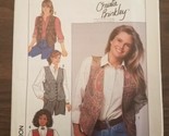 1989 Misses&#39; Lined Vests Pattern Christie Brinkley Simplicity 0640 Size ... - $6.88