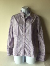 Croft &amp; Barrow  Womens Shirt Button  Up Petite Stretch PXL Purple - £9.48 GBP