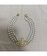 Vivienne Westwood Triple Pearl white Gold Choker Necklace MINT NO BOX - £97.68 GBP