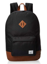 Heritage Backpack Black Saddle Brown Casual Day-pack Kid&#39;s Backpacks Boo... - £35.94 GBP
