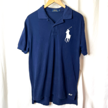 Polo Ralph Lauren Mens Blue Big Pony Polo Shirt Sz L Large - £12.67 GBP