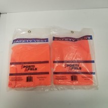 Sports Afield Orange Fluorescent Safety Vest AH-256 Lot of 2, One Size, NOS - £11.64 GBP
