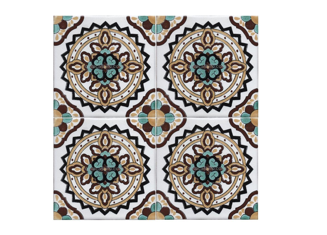 POOL TILES Mexican Talavera Ceramic Frost Proof Handcrafted Tiles - Pale... - $199.00
