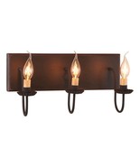 Small Sturbridge Wood Vanity Light in Black with Red - 3 Light - $246.11 CAD