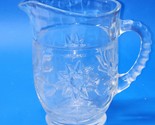 Anchor Hocking Star of David Prescut Glass Small Pitcher Syrup Milk 5.5&quot;... - $18.78