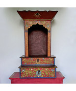 Tibetan Buddhist Prayer Offering Altar Shrine Cabinet with Drawers - Nepal - £259.95 GBP