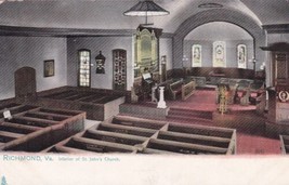 Richmond Virginia VA Interior St. John&#39;s Church Tuck Postcard C08 - £2.42 GBP