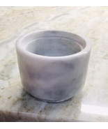 Unbranded Marble Stoneware Pinch Cup 2 Inches Tall. Cracked Noted. - $25.15