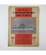 Sheet Music He Was A Sailor On Board the Maine Photo USS Maine Ship Anti... - £63.94 GBP