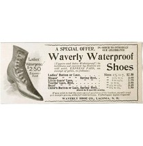 Waverly Waterproof Sole Shoes 1897 Advertisement Victorian Footwear ADBN... - $19.99