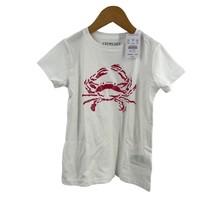 Crewcuts White Red Sparkly Crab Graphic Tee Size 4-5 New - £11.89 GBP