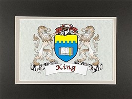 King Irish Coat of Arms Print - Frameable 9&quot; x 12&quot; - $19.55