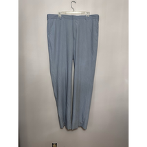 Berle Men Dress Pants Gray Pockets Flat Front Stretch High Rise Career 4... - £26.16 GBP