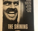 Movie The Shining Tv Guide Print Ad Jack Nicholson TNT Tpa14 - $5.93