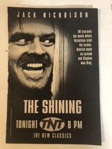 Movie The Shining Tv Guide Print Ad Jack Nicholson TNT Tpa14 - £4.73 GBP