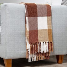 Buffalo Paid Chenille Throw Blanket for Couch - £27.09 GBP