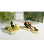 VTG Set of 2 Mixed Christmas Ornaments Santa&#39;s Workbench, 2 Bears &amp; Kids... - £12.31 GBP
