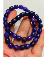 Natural  jade stone  Purupel bracelet,barrel,Drum,healing jade beads, ge... - $13.20 CAD