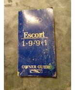 Original 1991 Ford Escort Car Owner&#39;s Manual - $6.79