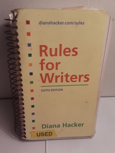 Rules for Writers 6th Edition by Diana Hacker (Paperback, 2008) - $7.99