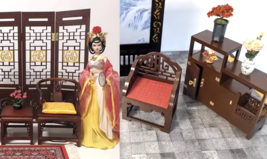 1:6 Chinese Table and Chair for 1/6 Scale Dollhouse / Art / Decoration - $136.72 MXN+