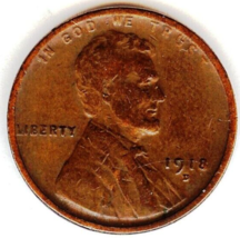 1918-D United States Lincoln Cent VG - £3.71 GBP
