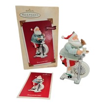 Hallmark Keepsake Ornament Snackercize! Santa Claus Exercise Bike Wind Up Motion - $15.95