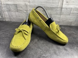 Land&#39;s End Boat Shoes Loafers Women 9B Green Yellow  Slip On Suede Comfo... - $505.34 MXN