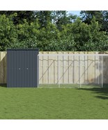 vidaXL Chicken Cage Anthracite Galvanized steel 65 x 500 x 71.3 in - $49,042.07 MXN