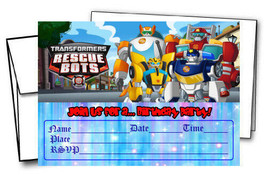 12 Rescue Bots Invitation Cards (12 White Envelops Included) #1 - £15.76 GBP