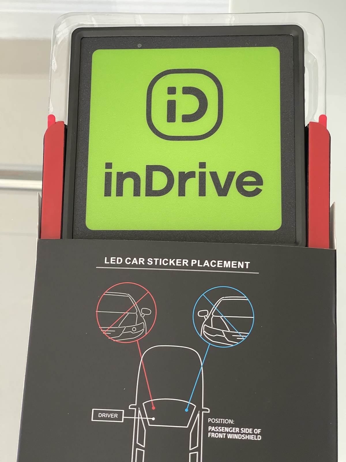 Ride-Share LED Wireless Rechargeable USBc Sign