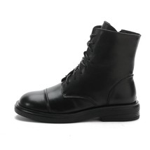 Women Boots New Winter Contracted Patent Leather Female Leather Boots Round Head - £98.53 GBP