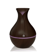 Ultrasonic Humidifier Oil Diffuser with 7 Colors LED Lights Dark Wood Grain - $22.18 CAD