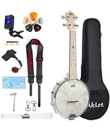 Banjo Ukulele, Aklot Concert 23-Inch Remo Drumhead Open Back Maple Body ... - $111.98