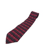 Van Heusen 100% Silk Tie Dark Red Geometric Pattern - $146.65 MXN