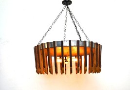 Wine Barrel Chandelier - Hujan XL - Made from retired Puncheon CA wine barrels - £597.05 GBP