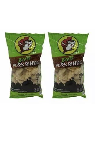 Buc-ees Gluten Free Pork Rinds - Dill Flavor - Two 2 Ounce Bags - $23.73