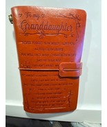 To My Granddaughter Leather Travel Journal 4.75&quot; X 5&quot; *NEW/No Package* b2 - $16.45 CAD