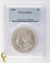 1886 Dollar Morgan En Argent $1 PCGS Évalué MS 63 - $110.18