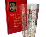 Old Mr. Boston De Luxe Official Bartenders Guide &amp; Mix Master Vintage Glass - $14.95