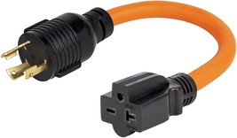 1Ft.Nema L6-30P 30-Amp Twist Locking Plug Male To 6-20R T-Blade, 15) Adapter. - $39.93